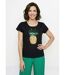 T-shirt coton ananas sequins-1