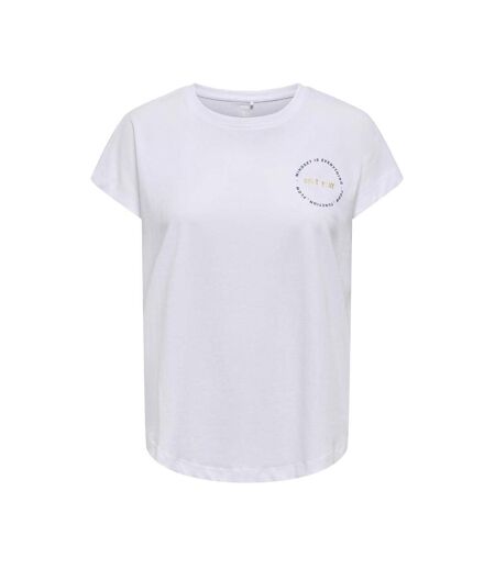 T-Shirt blanc femme only play save loose