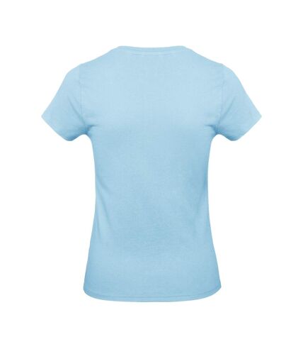 Womens/ladies feminine fit short sleeve v neck t-shirt sky blue Kariban