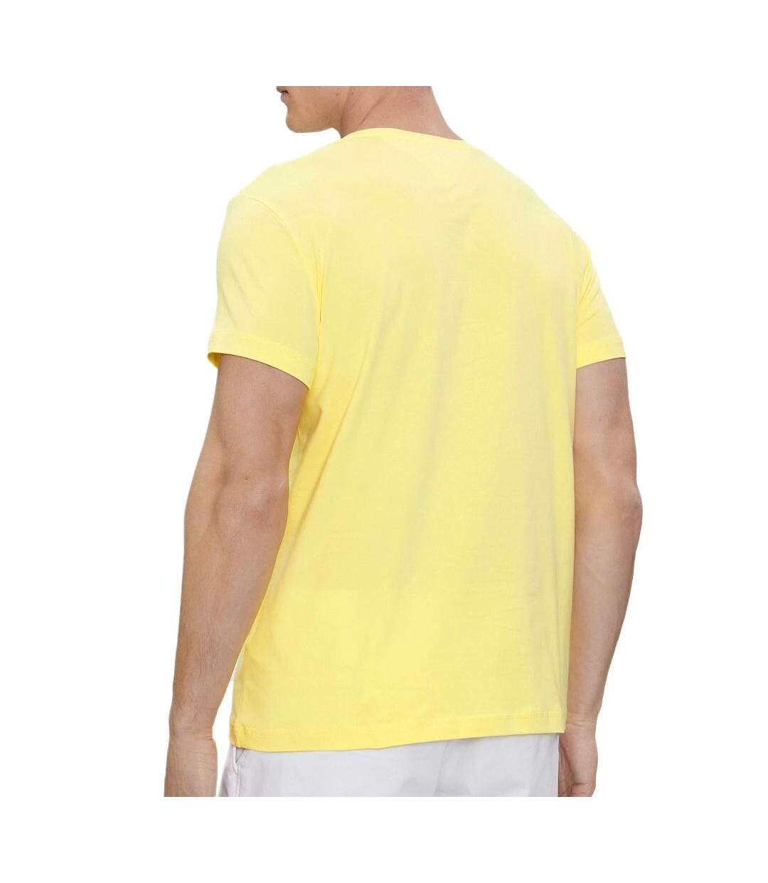 T-shirt Jaune Fluo Homme Tommy Hilfiger Stretch Slim - 3XL