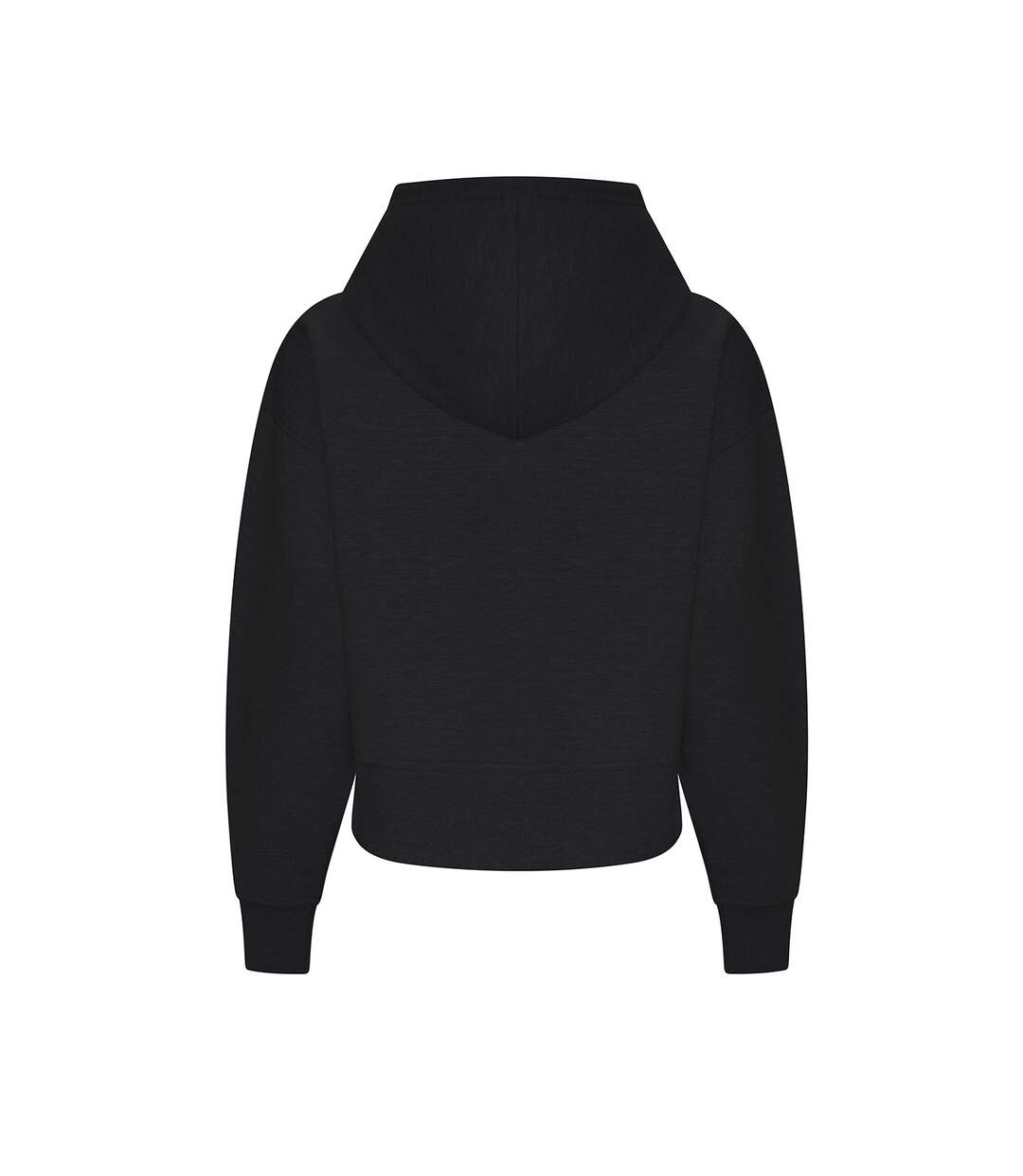 Womens/ladies relaxed fit hoodie deep black Awdis