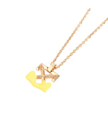 Arrow Necklace One Size Gold Yellow Off White