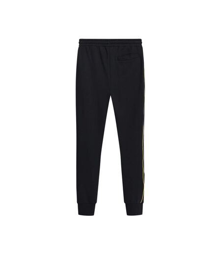 Mens Panelled Jogging Bottoms Black Red Dahlia Antique Gold Umbro
