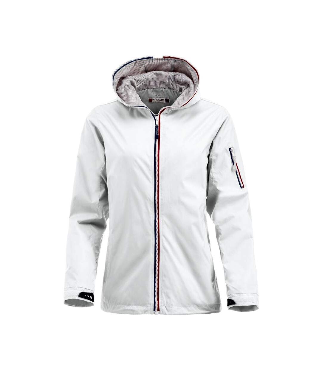 Womens/ladies seabrook hooded jacket white Clique