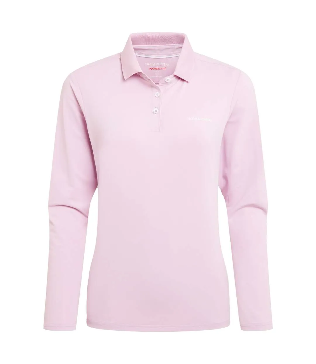 Womens/ladies Thornbury Nosilife Long-sleeved Golf Polo Shirt Orchid Craghoppers-2