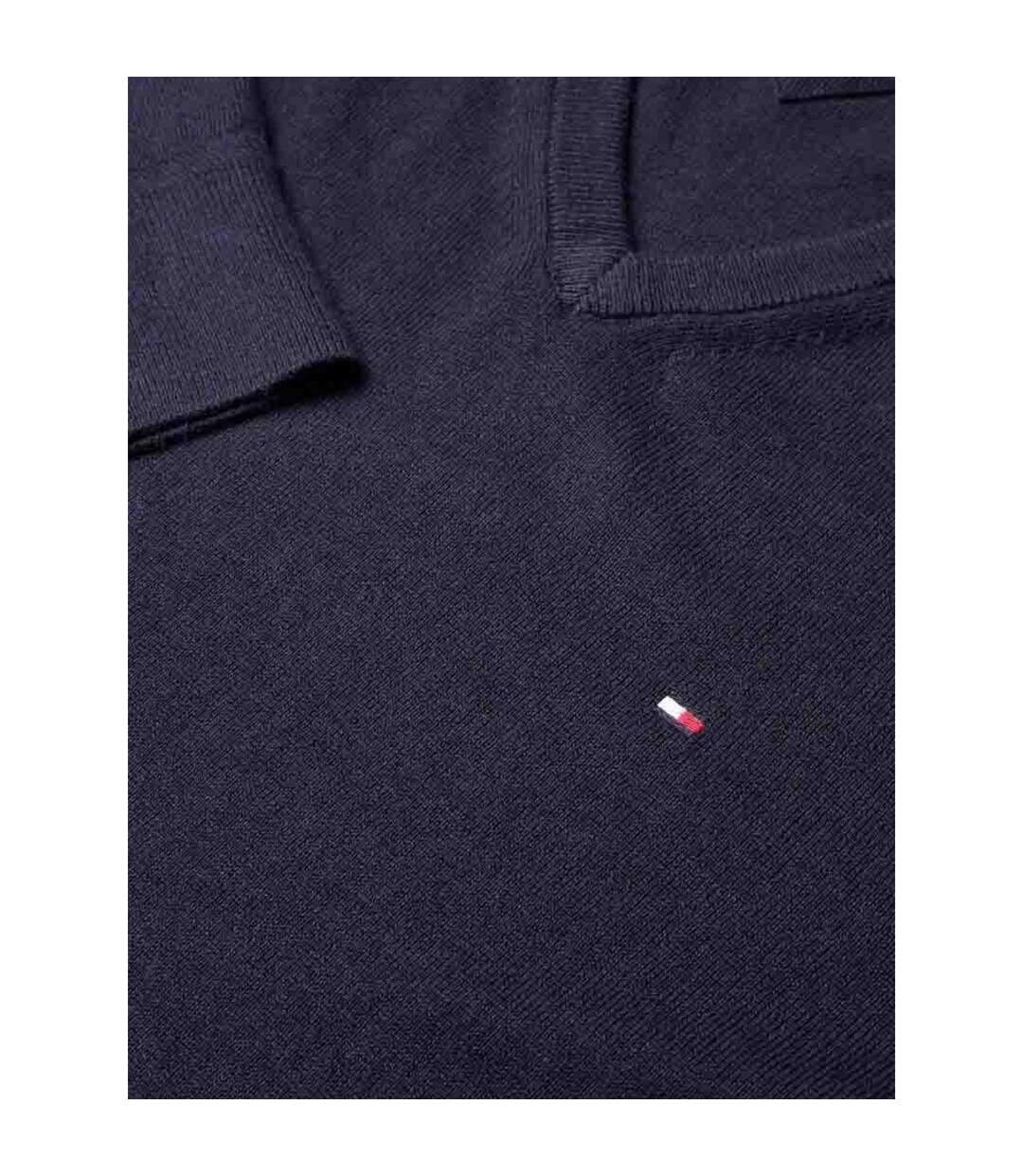 Sweat Homme Bleu Marine Chiné Tommy Hilfiger-3