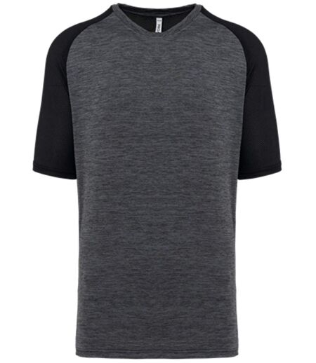 T-shirt de padel - Homme - PA4030 - noir et gris foncé