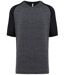 T-shirt de padel - Homme - PA4030 - noir et gris foncé-2