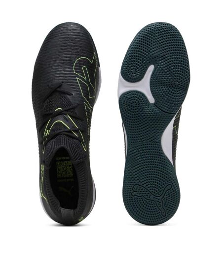Mens Future 8 Match Flat Indoor Football Shoes  Black Puma