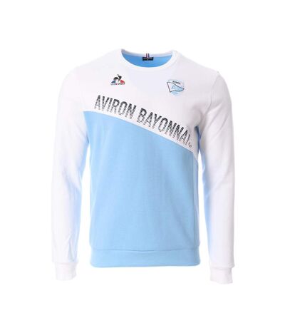 Sweat blanc/bleu homme le coq sportif fanwear - l