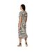 Womens/ladies geometric midi dress white/black Principles