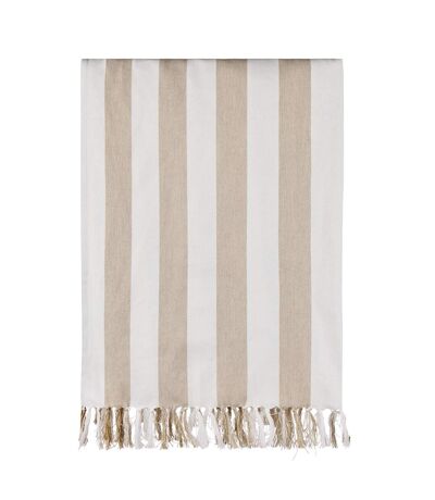 Ornos hammam recycled cotton towel beige/white Vinga