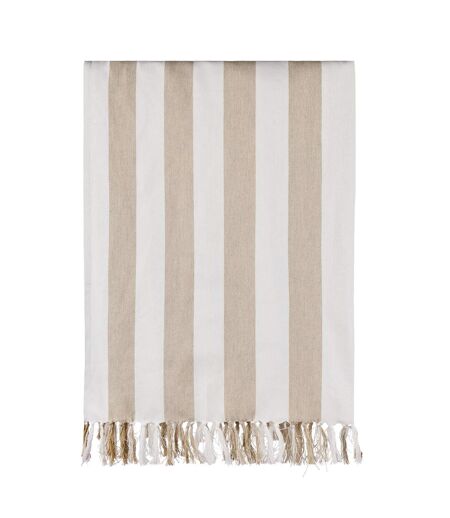 Ornos hammam recycled cotton towel beige/white Vinga