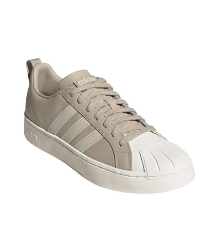 Mens Streetcheck Leather Trainers Off White Adidas