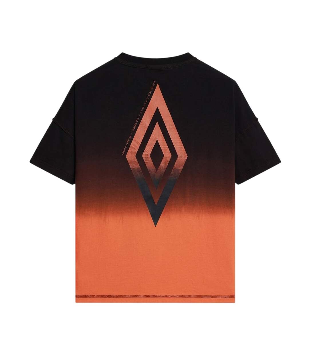 Mens Room 01 Fade T-shirt Black Orange Umbro-2