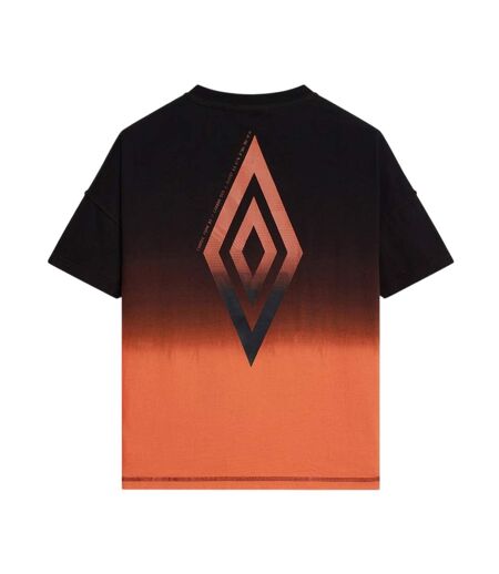 Mens Room 01 Fade T-shirt Black Orange Umbro