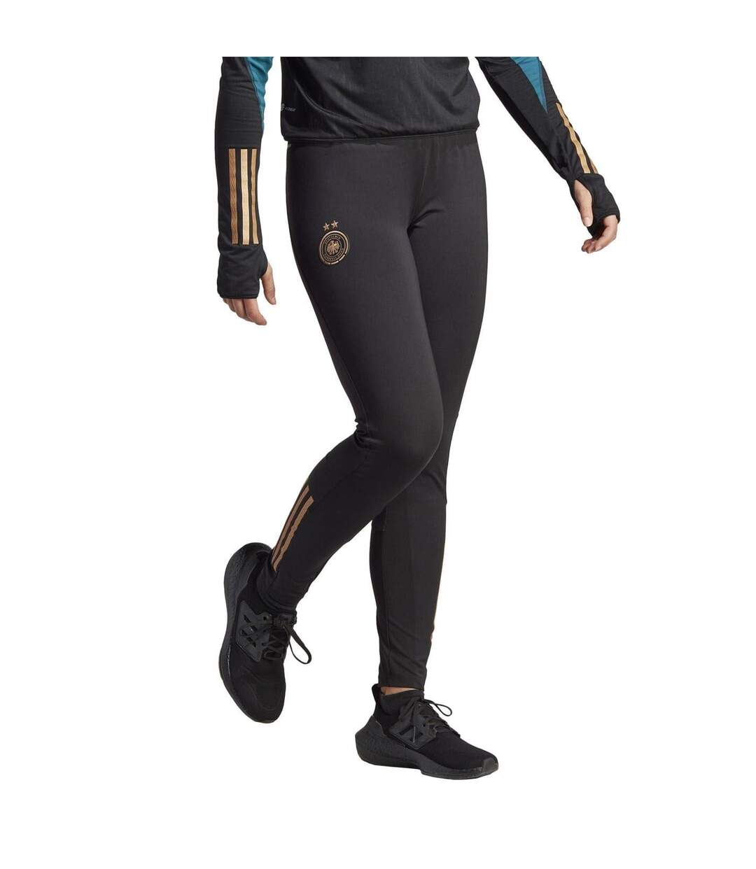Pantalon De Survêtement Motif/style L´équipe D´allemagne De Football Pro Femme Noir Adidas-1