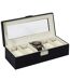 Boîte à Bijoux Déco 5 Montres 29cm Noir-5