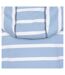 Womens/ladies Striped Full Zip Hoodie Sky Lazy Jacks-4