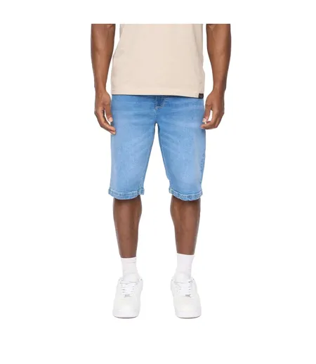 Mens Hammersmith Denim Shorts Mid Wash Crosshatch