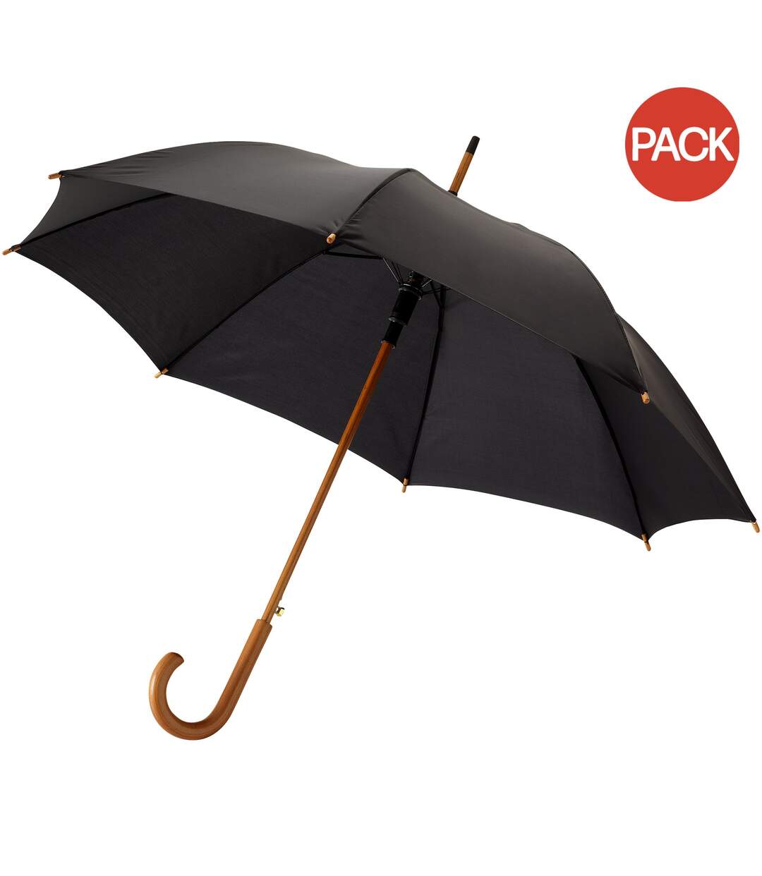 Bullet 23in Kyle Automatic Classic Umbrella (Pack of 2) (Solid Black) (One Size)