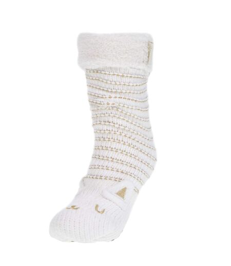 Isotoner Chaussettes d'intérieur femme fourrées, antidérapante