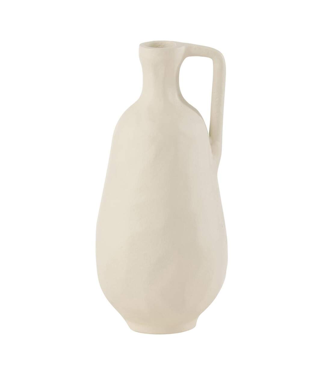 Vase Déco en Métal Goa 23cm Blanc-1