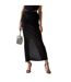 Jupe Mi-longue Motif/style Paillettes Femme Noir Glamorous-3