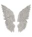 Lot de 2 Décorations Murales en Métal Beauty 100cm Argent-1