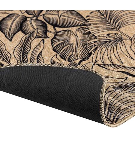 Tapis Déco Imprimé Stylis 45x75cm Naturel & Noir
