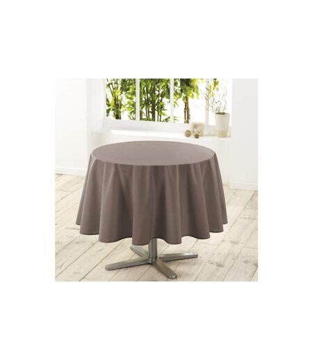 Nappe Ronde Antitache Essentiel 180cm Taupe