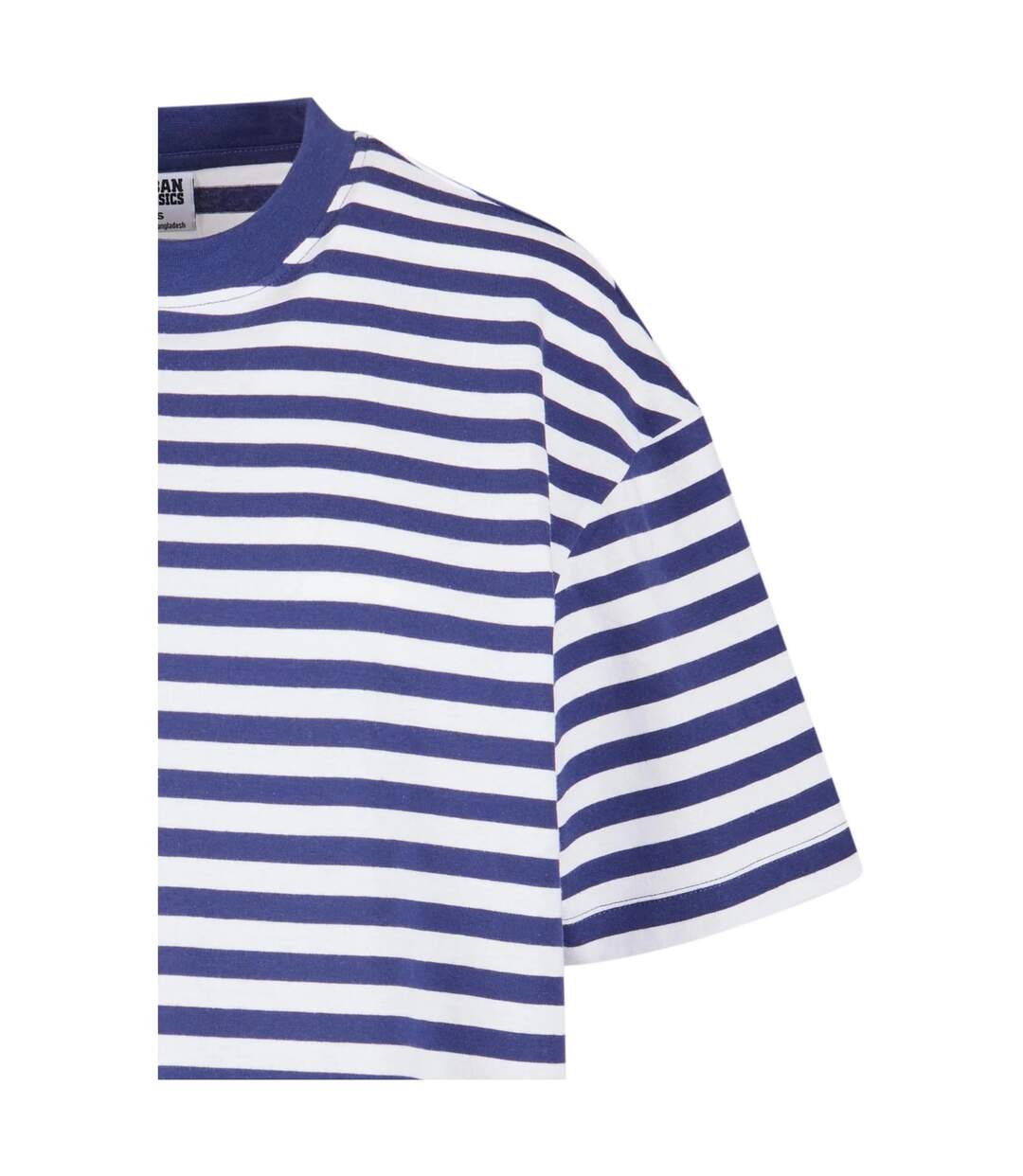 Womens/ladies Striped Oversized T-shirt Dress White Dark Blue Urban Classics-3