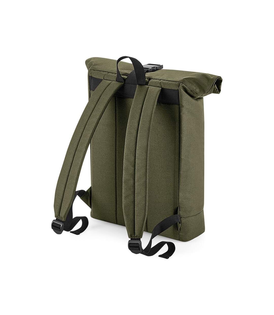 Unisex recycled roll-top backpack one size military green Bagbase