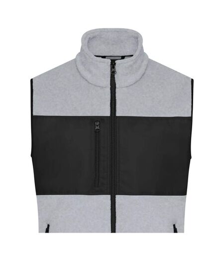 Veste Sans Manches Homme Gris Clair Chiné Noir James And Nicholson