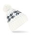 L'indémodable - Bonnet motif jacquard - B456 - blanc cassé