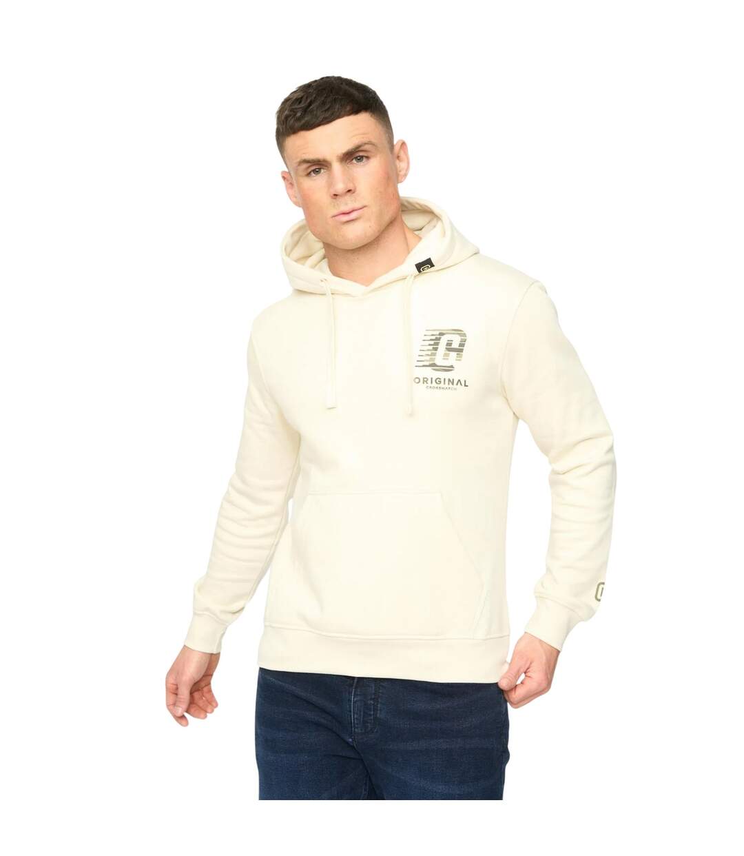 Sweat À Capuche Winchamp Homme Beige Crosshatch-2