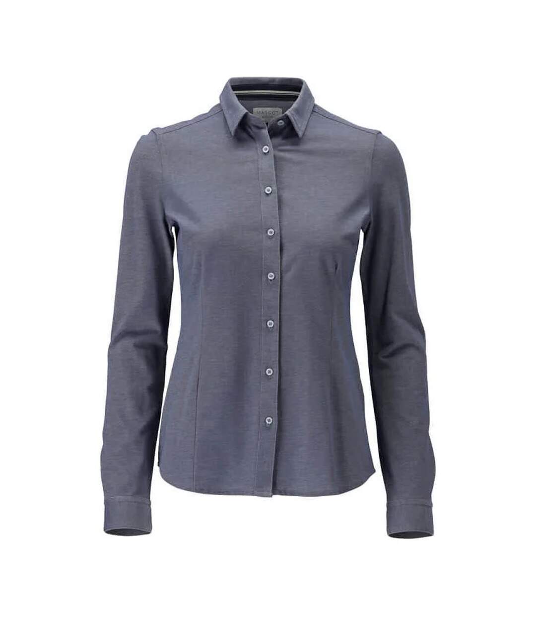 Womens/ladies Frontline Shirt Blue Flecked Mascot-1