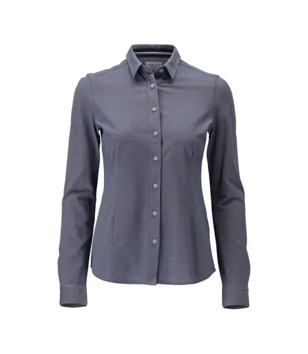 Womens/ladies Frontline Shirt Blue Flecked Mascot