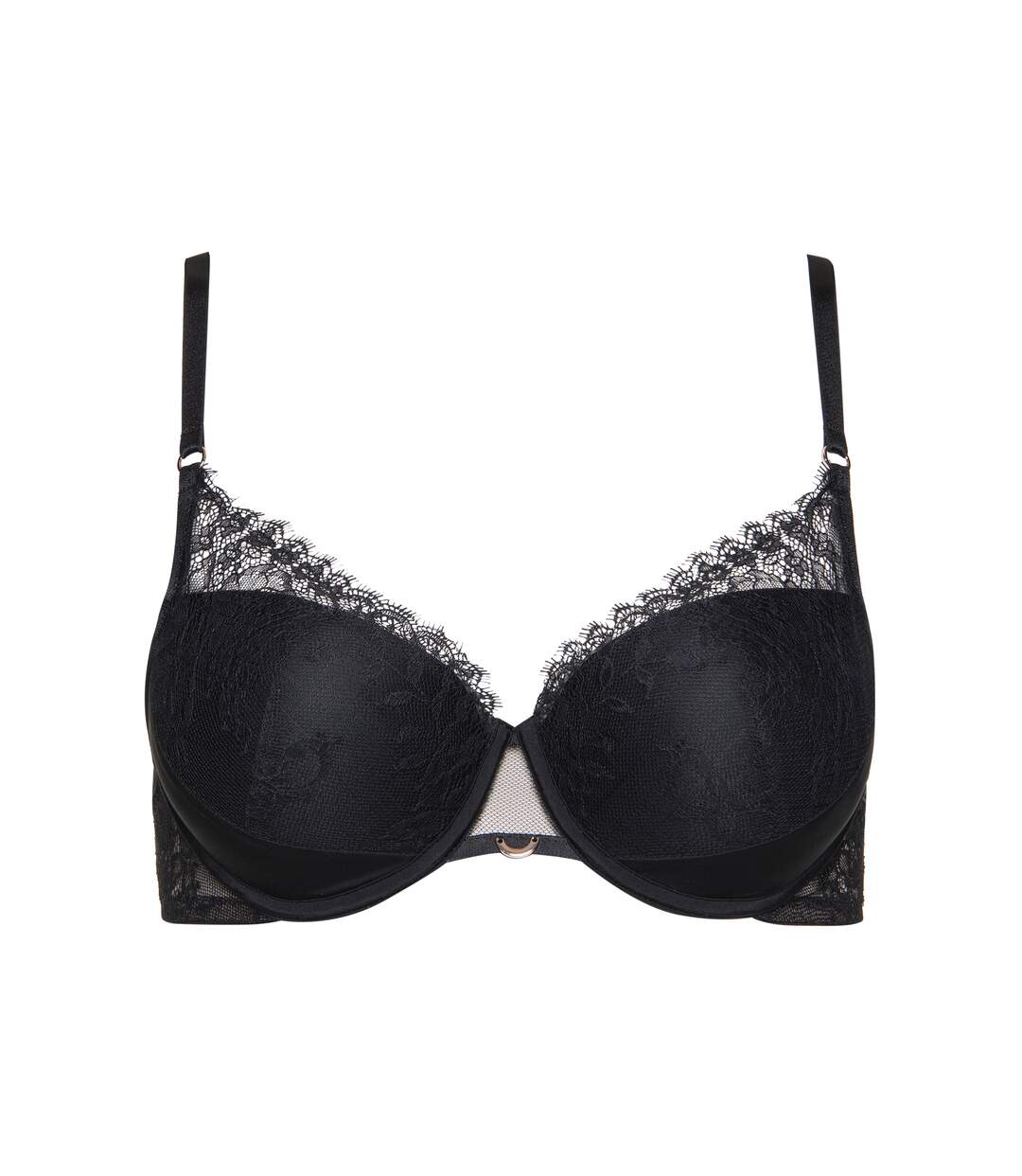 Soutien-gorge préformé Rose noir bonnets B à E Lisca