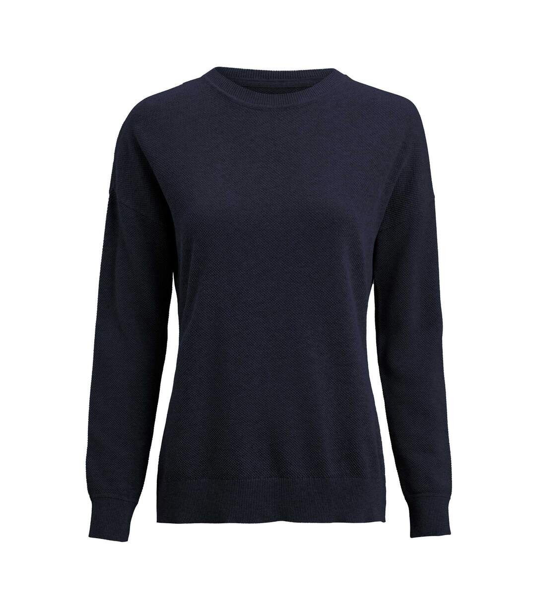 Womens/ladies Ashland Knitted Casual Sweatshirt Navy James Harvest-1