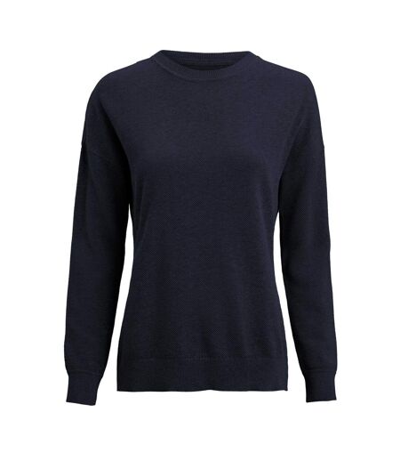 Womens/ladies Ashland Knitted Casual Sweatshirt Navy James Harvest
