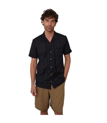 Chemise Manches Courtes Motif/style Bord En Crochet Homme Noir Threadbare