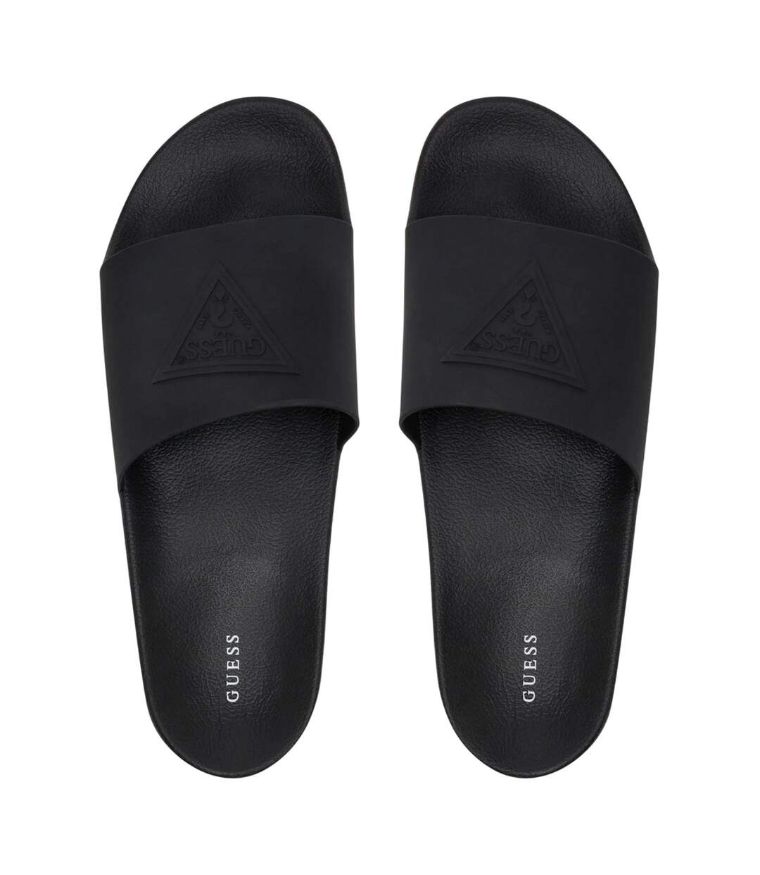 Claquettes Motif/style Logo Homme Noir Guess-2