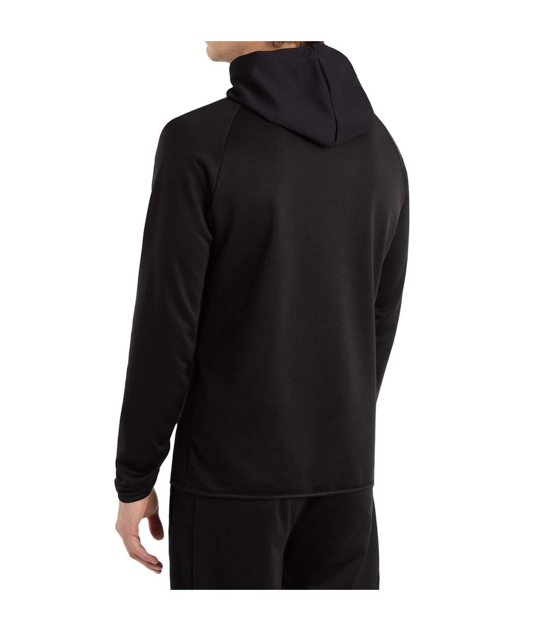 Mens sportswear full zip raglan hoodie black Umbro-2