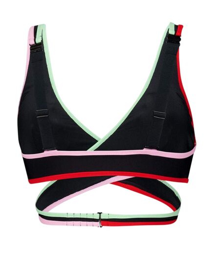 Womens/ladies Plunge Bikini Top Black Puma