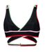 Womens/ladies Plunge Bikini Top Black Puma-2