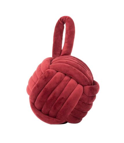 Furn Velvet Knotted Door Stopper (Red) (One Size)