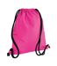 Icon Drawstring Bag One Size Fuchsia Black Bagbase-1