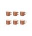 Lot de 6 Mugs en Porcelaine Nature 38cl Terracotta