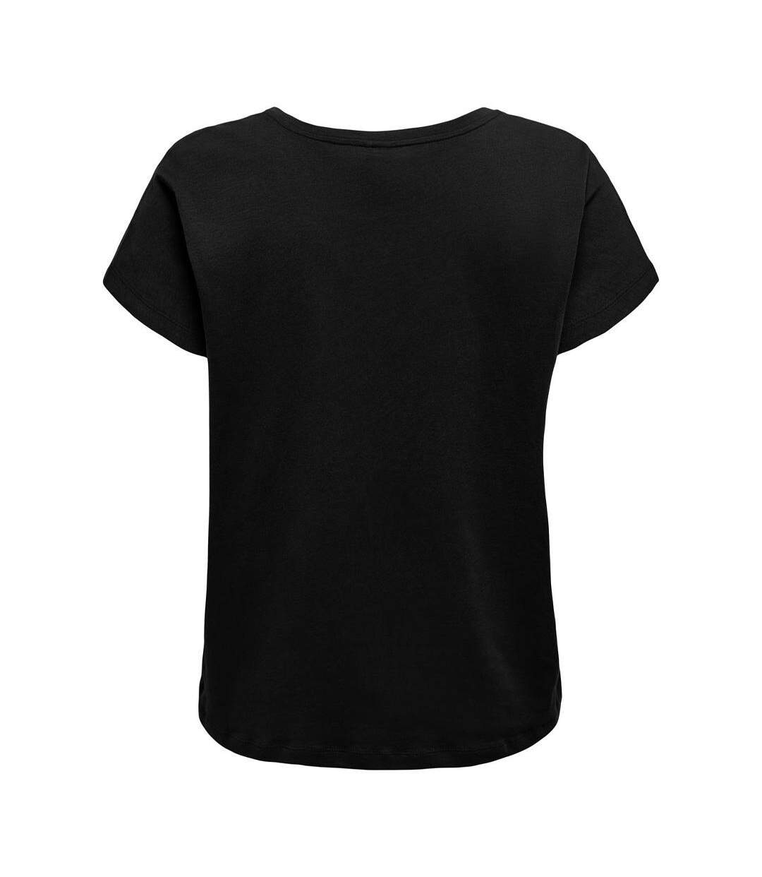 T-Shirt noir femme only mally life-2